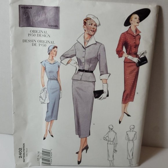 Vogue Other - Uncut Vogue Vintage Model Original 1950 Design Sewing Pattern 2402 Limited Ed